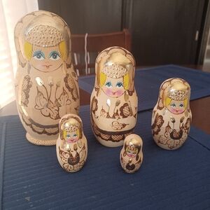 Nesting Doll Set Of 5 Wood